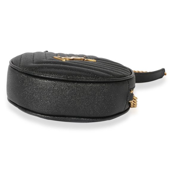 Saint Laurent Grain De Poudre Vinyl Round Bag - Picture 7 of 8